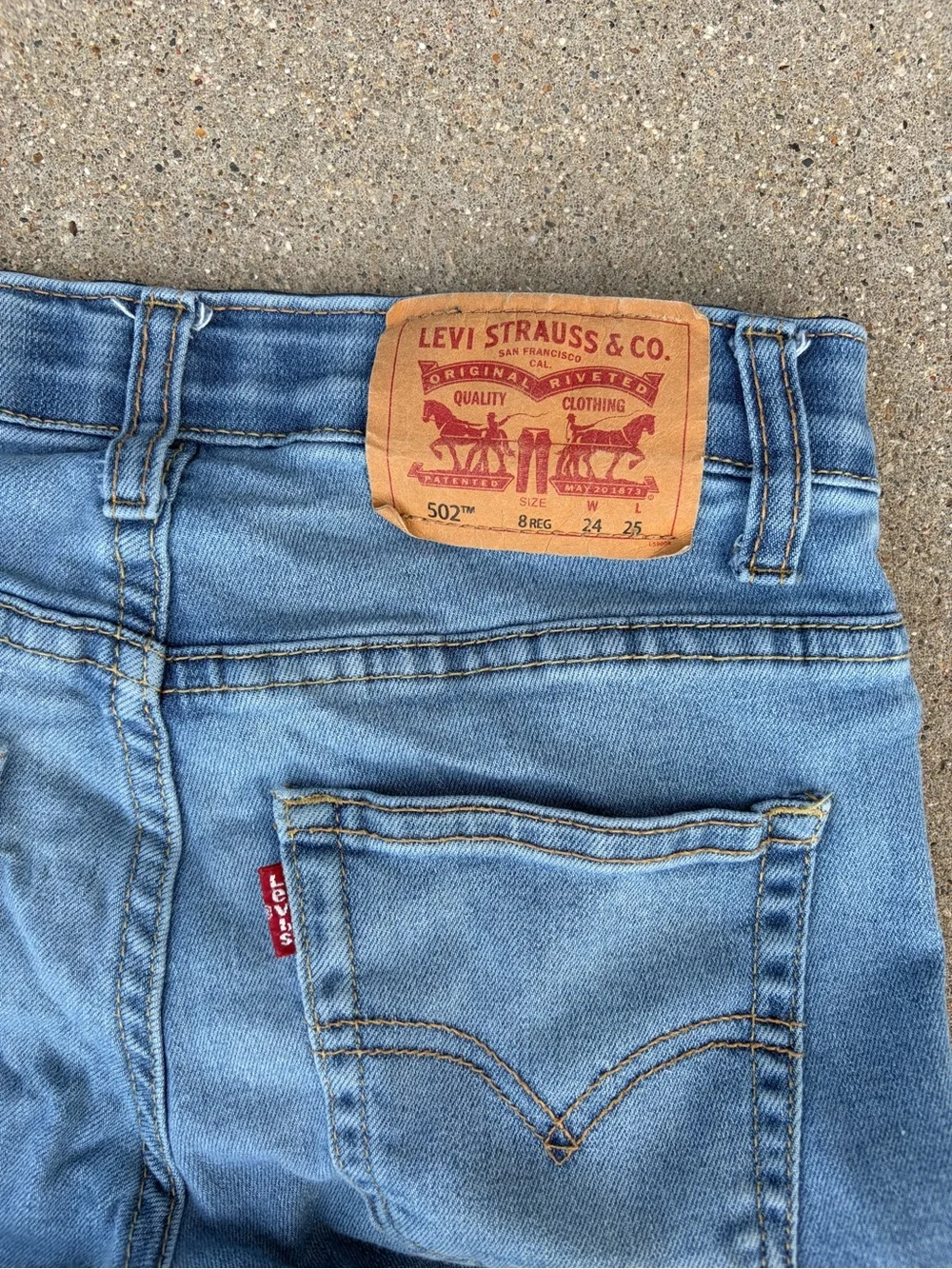 Levi's Light Wash Blue 502 Straight Jeans
